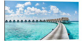 Aluminium print Luxury resort in the Maldives