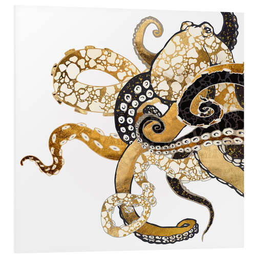 Foam board print Metallic Octopus