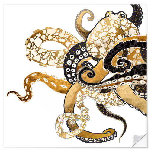 Wall sticker Metallic Octopus