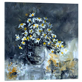 Acrylic print  Still life with daisies - Pol Ledent