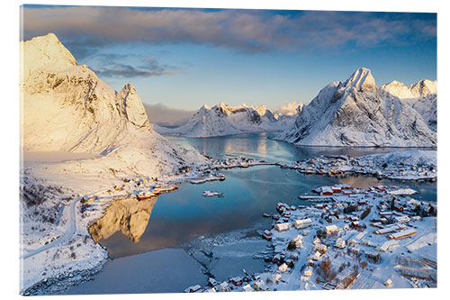 Acrylglasbild Das Fischerdorf Reine in den Lofoten