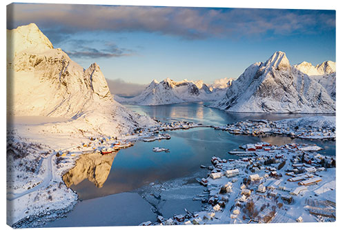 Canvas print The fishing village Reine in the Lofoten