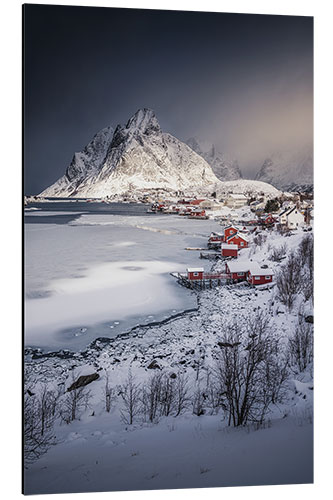 Aluminium print Fishing village in the Lofoten