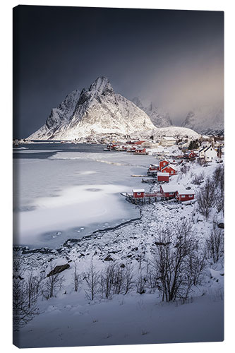 Canvas print Fishing village in the Lofoten