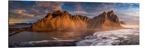 Alubild Vestrahorn Gebirge auf Island