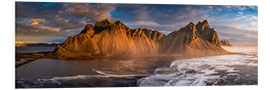 Foam board print Vestrahorn mountains in Iceland