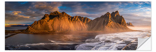 Wall sticker Vestrahorn mountains in Iceland