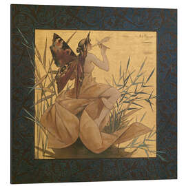 Magnettafel Geflügelte Nymphe zwischen Schilfrohr