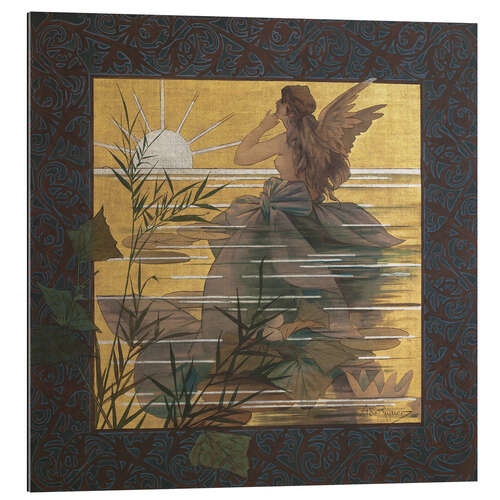 Quadro em plexi-alumínio Composition with Winged Nymph at Sunrise