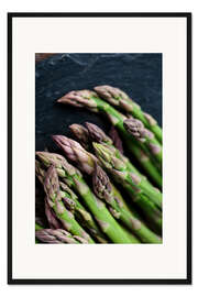 Gerahmter Kunstdruck Grüner Spargel I