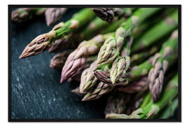 Gerahmter Kunstdruck Grüner Spargel II