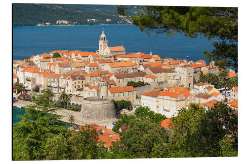 Tableau en aluminium Ville de Korcula en Croatie