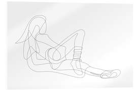 Akrylglastavla Reclining Woman - Lineart