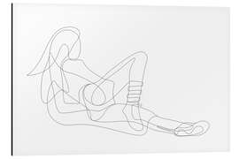 Aluminium print Reclining Woman - Lineart