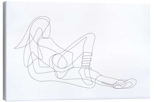 Canvas print Reclining Woman - Lineart