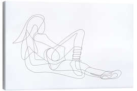 Canvas print Reclining Woman - Lineart