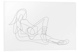 Foam board print Reclining Woman - Lineart