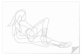 Wall sticker Reclining Woman - Lineart