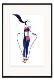 Gerahmter Kunstdruck Jumping girl