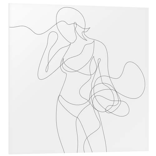 Bilde på skumplate Volleyball player - lineart