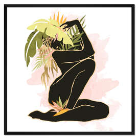 Gerahmter Kunstdruck Frühlingsblumen I - Weiblich