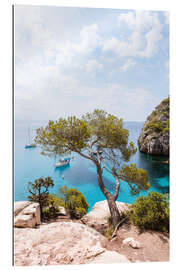 Gallery print Mediterranean shrub and blue sea in summer