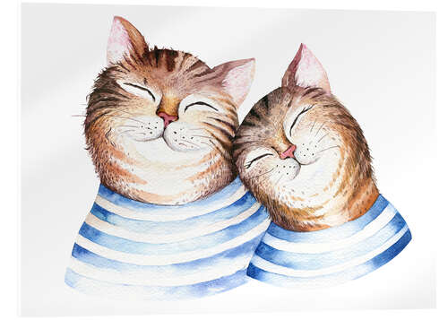 Cuadro de metacrilato Gatos amigos