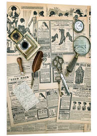 Hartschaumbild Vintage Schreibtisch I