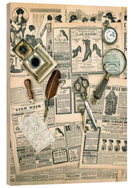 Holzbild Vintage Schreibtisch I