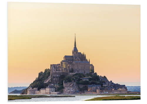 Foam board print Mont-Saint-Michel in the sunrise