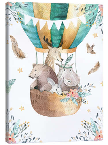Canvas print Wilde dieren op grote reis