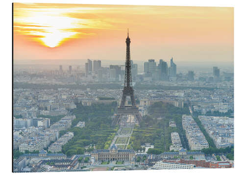 Print på aluminium Paris og den stigende sol