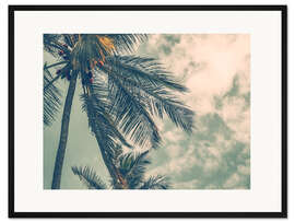 Gerahmter Kunstdruck Palmen im Sommer