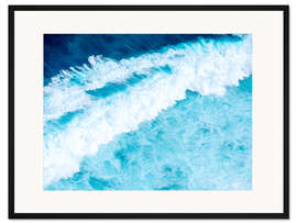 Gerahmter Kunstdruck Azurblaue Wellen
