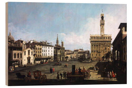 Tableau en bois La Piazza della Signoria à Florence