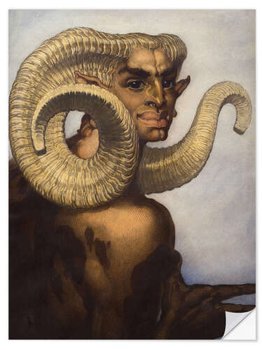 Selvklebende plakat Satyr