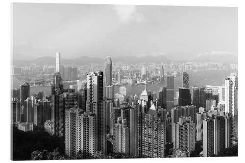 Acrylic print Hong Kong Skyline