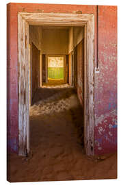 Canvas print Abandoned house in the ghost town Kolemanskop