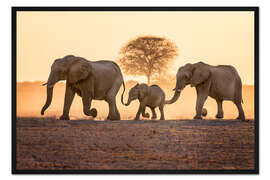 Gerahmter Kunstdruck Familienausflug