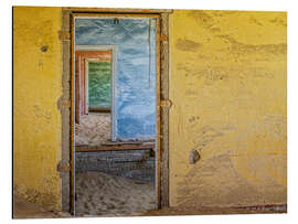 Aluminium print Doors in the ghost town Kolemanskop