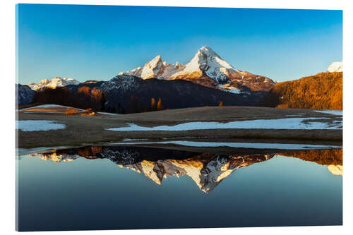 Akrylbilde Watzmann ved soloppgang