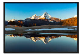 Gerahmter Kunstdruck Watzmann bei Sonnenaufgang