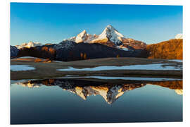 Hartschaumbild Watzmann bei Sonnenaufgang