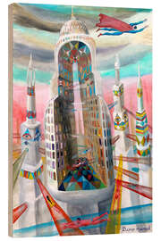 Tableau en bois New York 2099 - Diego Manuel Rodriguez