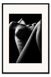Gerahmter Kunstdruck Sitzender Akt