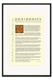 Gerahmter Kunstdruck Desiderata (Französisch) II