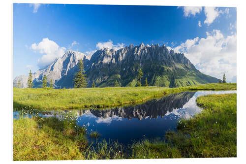 Foam board print Panoramic view of the Hochkönig