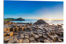 Gallery print Sunset over Giants Causeway, Northern Ireland