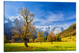 Magnettafel Herbst im Ahornboden - Karwendelgebirge, Alpen