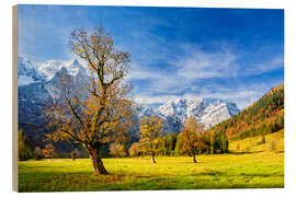 Cuadro de madera Otoño en el Karwendel, Alpes